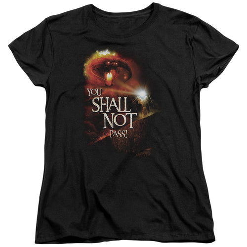 Lord of the Rings You Shall Not Pass Womens T-Shirt