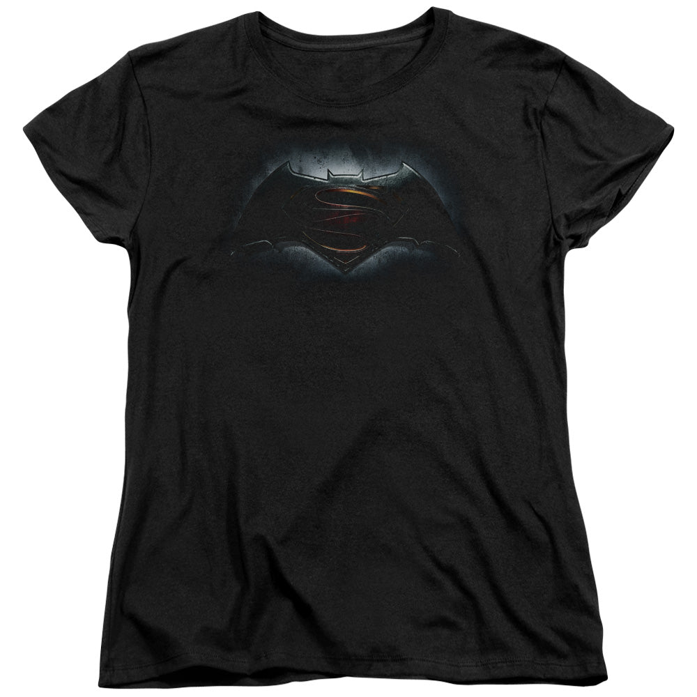 Batman v Superman Logo Womens T-Shirt