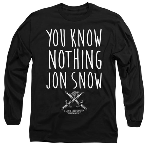 Game of Thrones You Know Nothing Jon Snow Long Sleeve T-Shirt