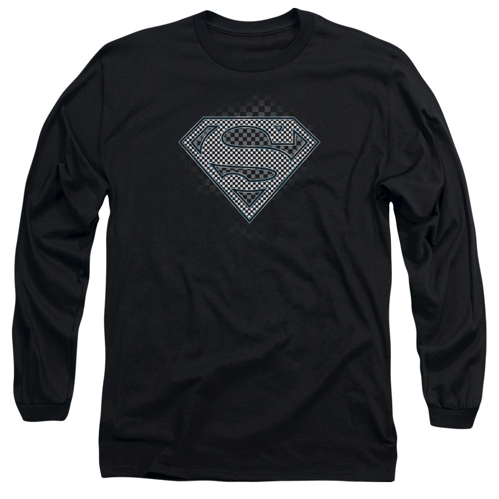 Superman Checkerboard Long Sleeve T-Shirt