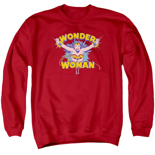 Wonder Woman Flying Through Crewneck Sweatshirt