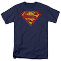 Superman Shattered Shield Navy T-Shirt