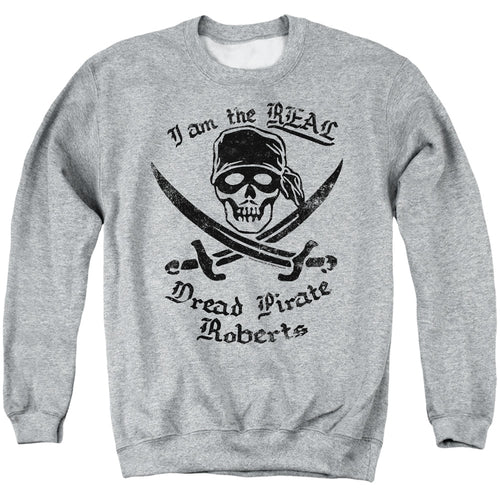 The Princess Bride The Real Dread Pirate Roberts Athletic Heather Crewneck Sweatshirt