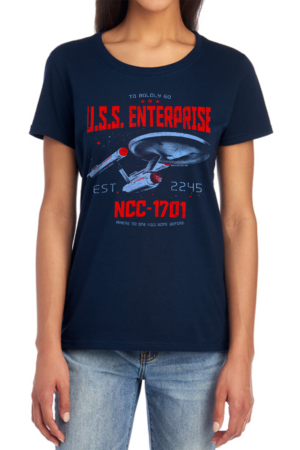 Star Trek To Boldly Go Stardate 2245 Womens T-Shirt