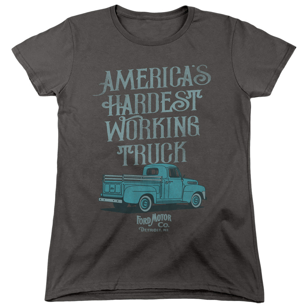 Ford Vintage America'S Hardest Working Truck Womens T-Shirt