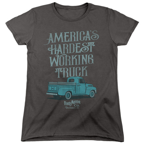 Ford Vintage America'S Hardest Working Truck Womens T-Shirt