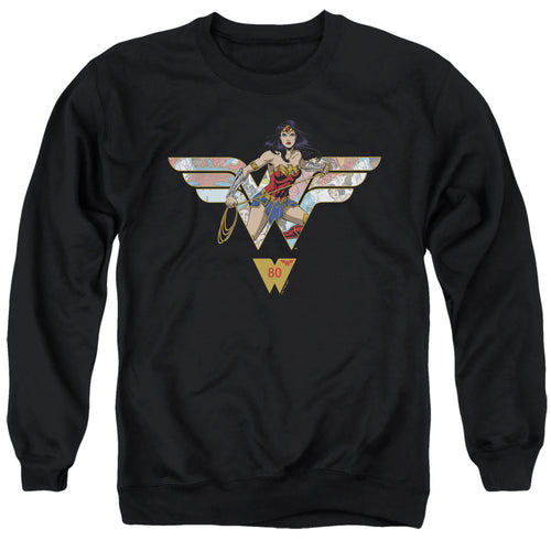 Wonder Woman WW 80th Collage Logo Crewneck Sweatshirt