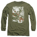 Justice League Green And Red Long Sleeve T-Shirt