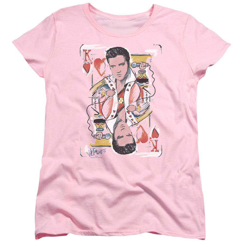 Elvis Presley King Of Hearts Womens T-Shirt