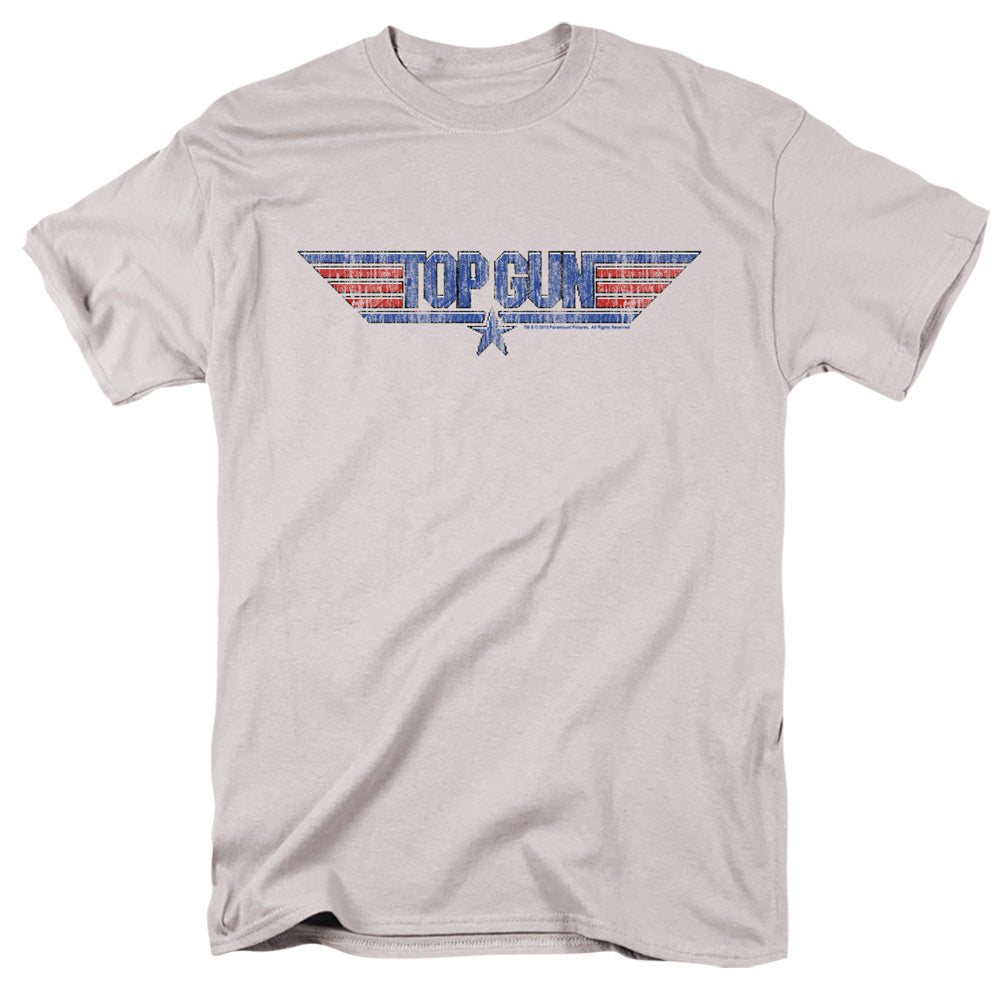 Top Gun 8 Bit Logo Distressed T-Shirt