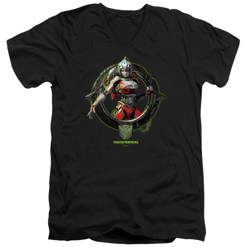 Transformers Arcee Circle Frame V-Neck T-Shirt