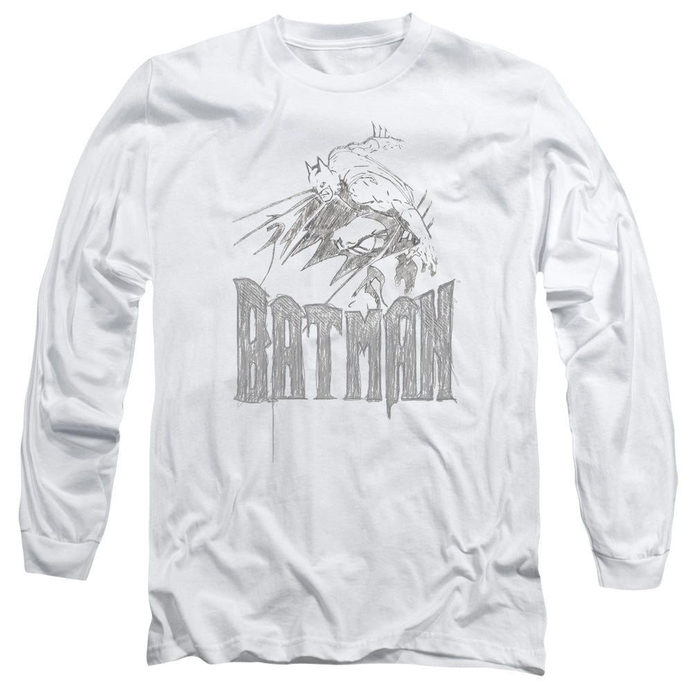 Batman Knight Sketch Long Sleeve T-Shirt