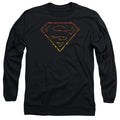 Superman Flame Outlined Logo Long Sleeve T-Shirt