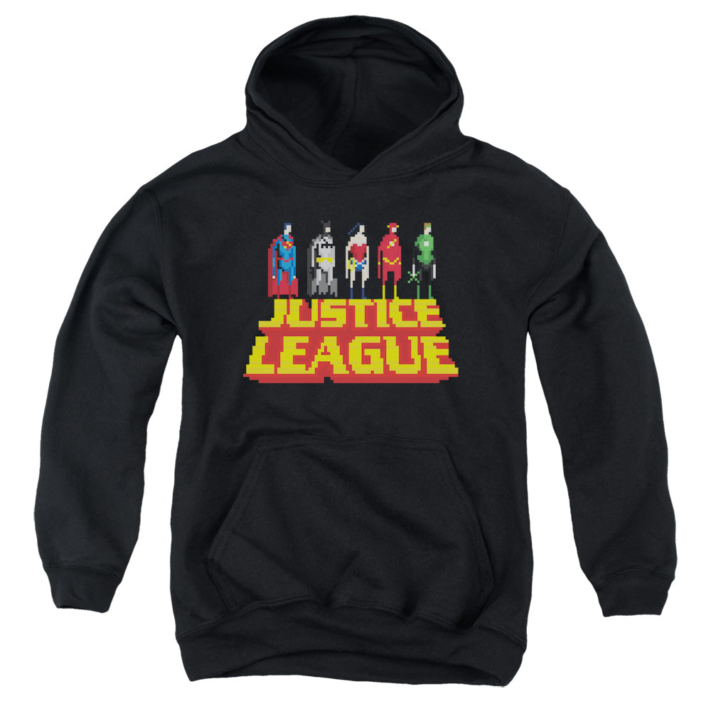 Justice League Standing Above Youth Hoodie