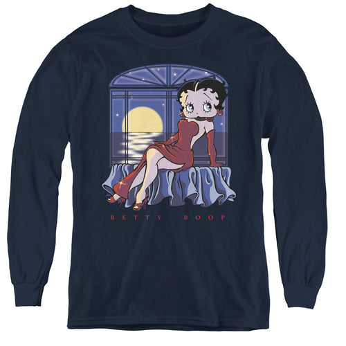Betty Boop Moonlight Youth Long Sleeve T-Shirt