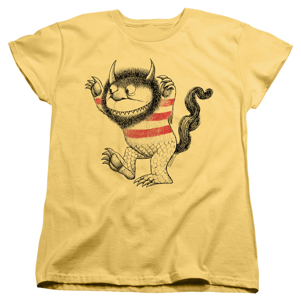 Where the Wild Things Are Wild Thing Line Art Womens T-Shirt