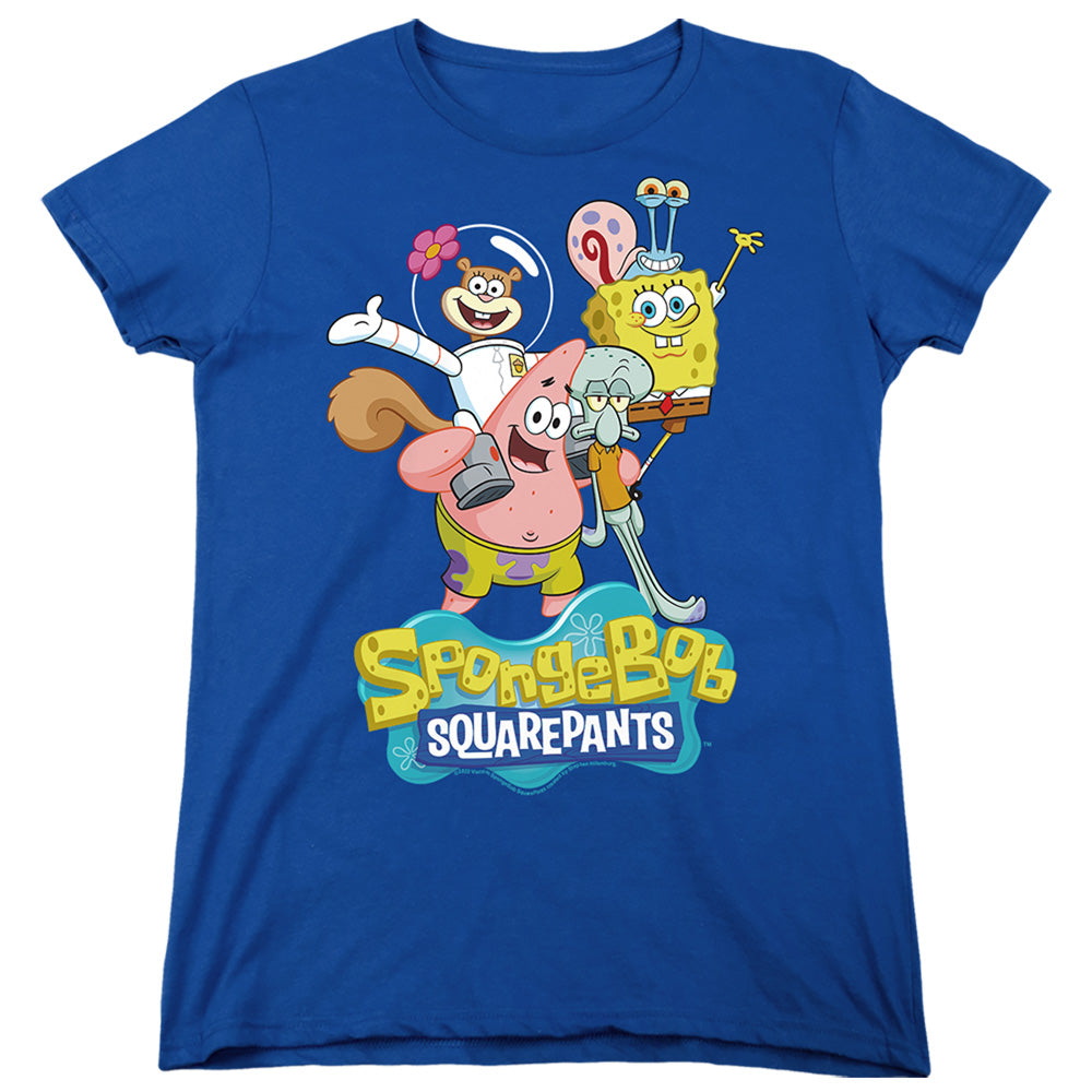 Spongebob Squarepants Group Shot Womens T-Shirt