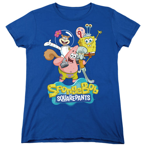 Spongebob Squarepants Group Shot Womens T-Shirt