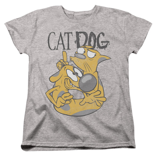 CatDog Stuck Together Womens T-Shirt