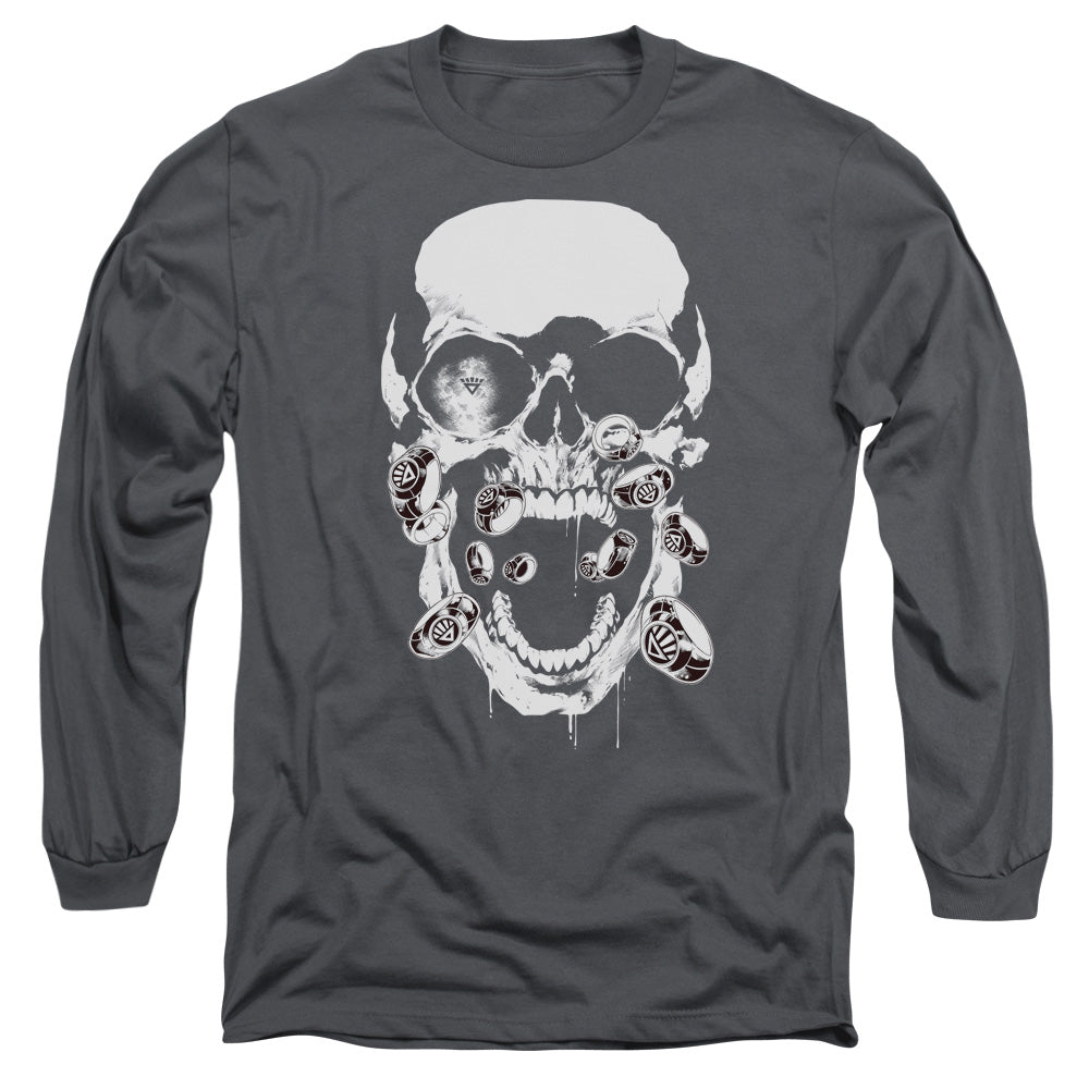 Green Lantern Black Lantern Skull Long Sleeve T-Shirt