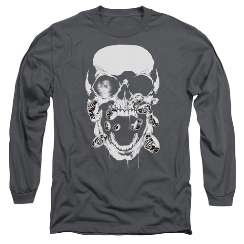 Green Lantern Black Lantern Skull Long Sleeve T-Shirt
