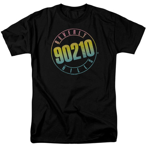 Beverly Hills 90210 Color Blend Logo Black T-Shirt