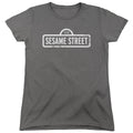 Sesame Street One Color Logo Womens T-Shirt