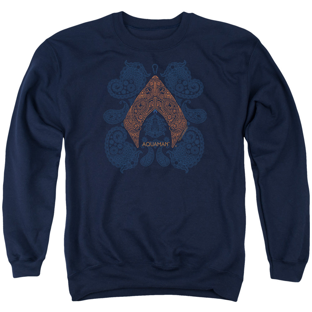 Aquaman Aqua Paisley Crewneck Sweatshirt