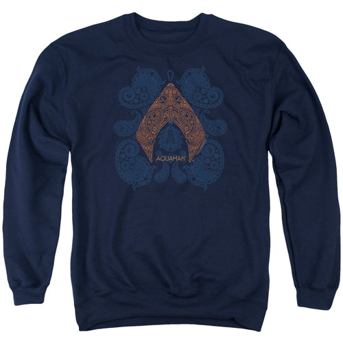 Aquaman Aqua Paisley Crewneck Sweatshirt