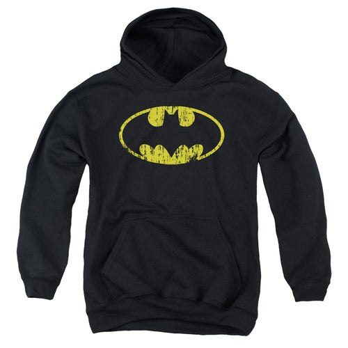 Batman Classic Logo Distressed Youth Hoodie