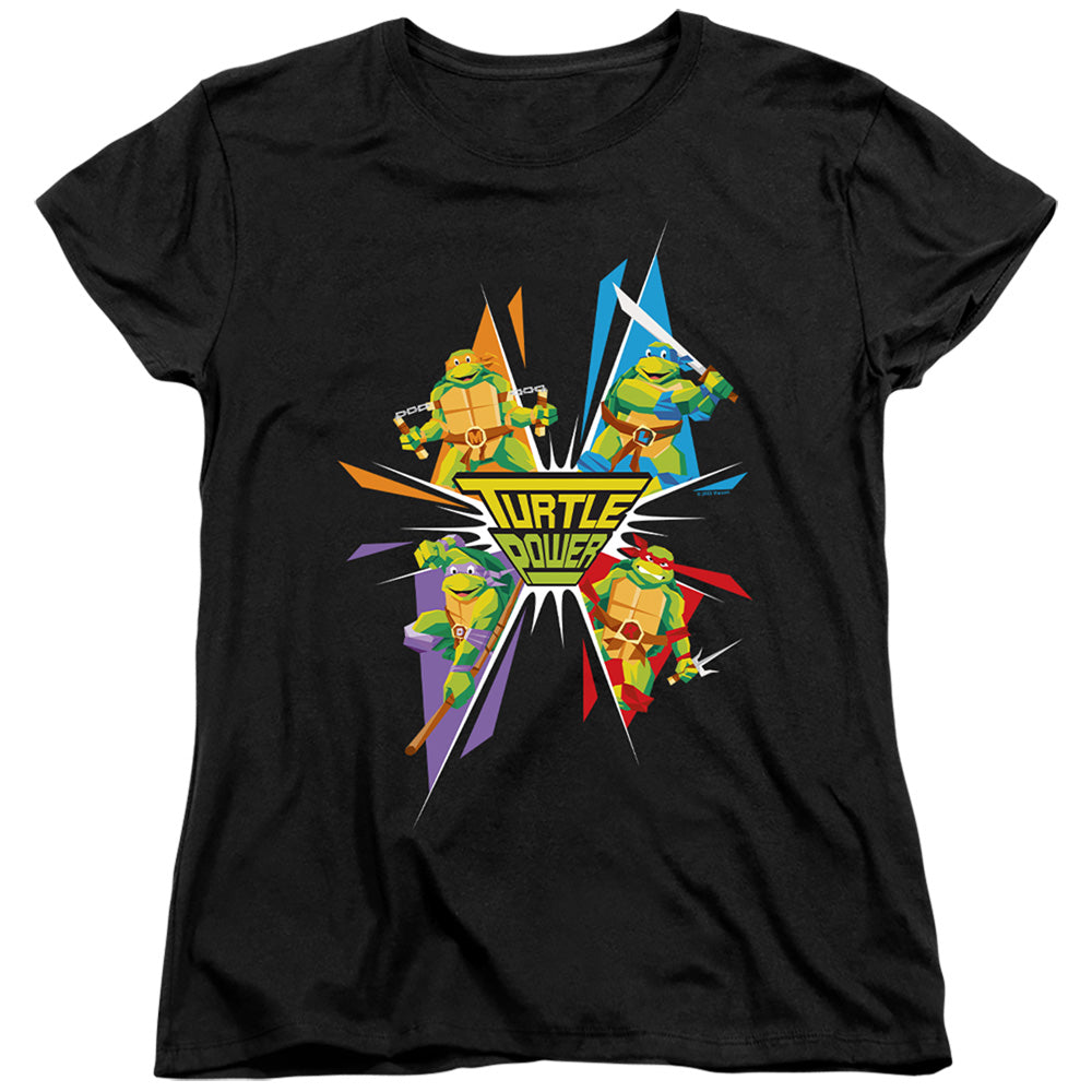 Teenage Mutant Ninja Turtles Turtle Power Burst Womens T-Shirt