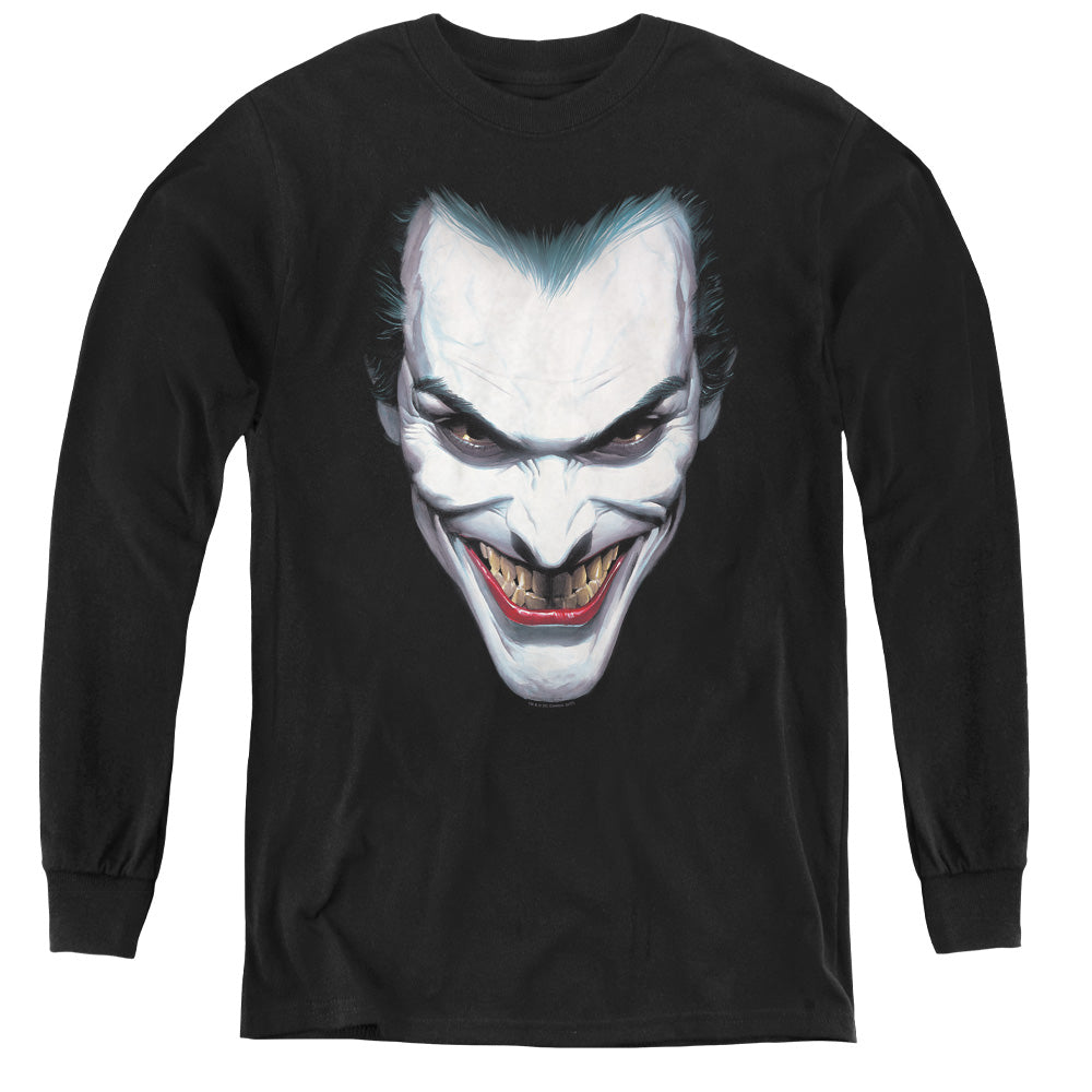 Batman Joker Portrait Youth Long Sleeve T-Shirt