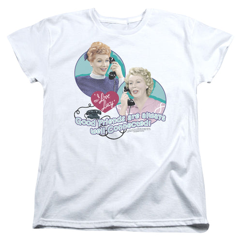 I Love Lucy Always Connected Womens T-Shirt