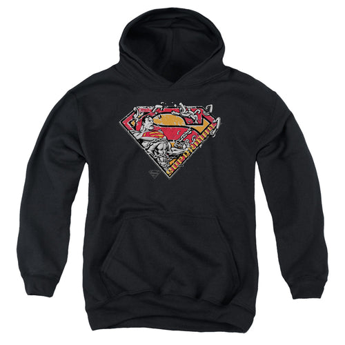 Superman Breaking Chain Logo Youth Hoodie