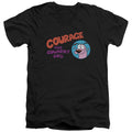 Courage the Cowardly Dog Courage Logo V-Neck T-Shirt