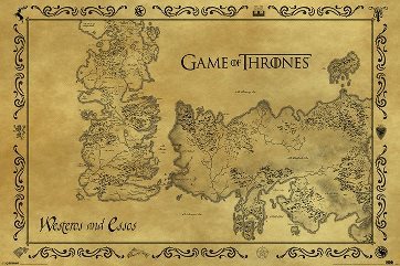 Game of Thrones Poster - the Map