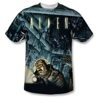 Alien Cartoon Lurking Sublimated T-Shirt